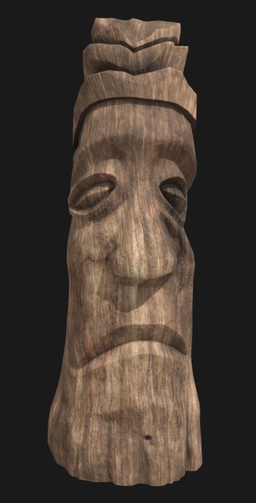 Jangseung-Korean totem pole 3D model_1