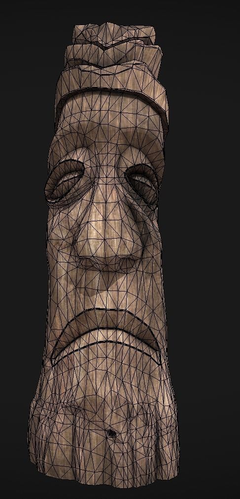 Jangseung-Korean totem pole 3D model_9