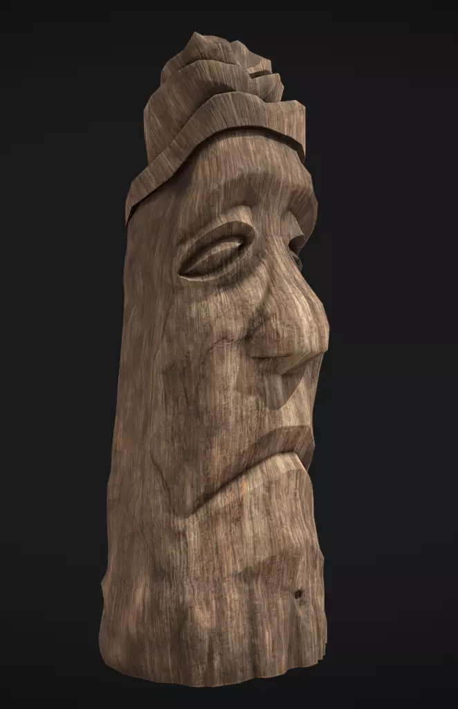 Jangseung-Korean totem pole 3D model_0