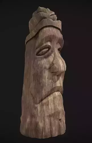 Jangseung-Korean totem pole 3D model