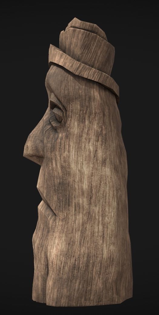 Jangseung-Korean totem pole 3D model_5