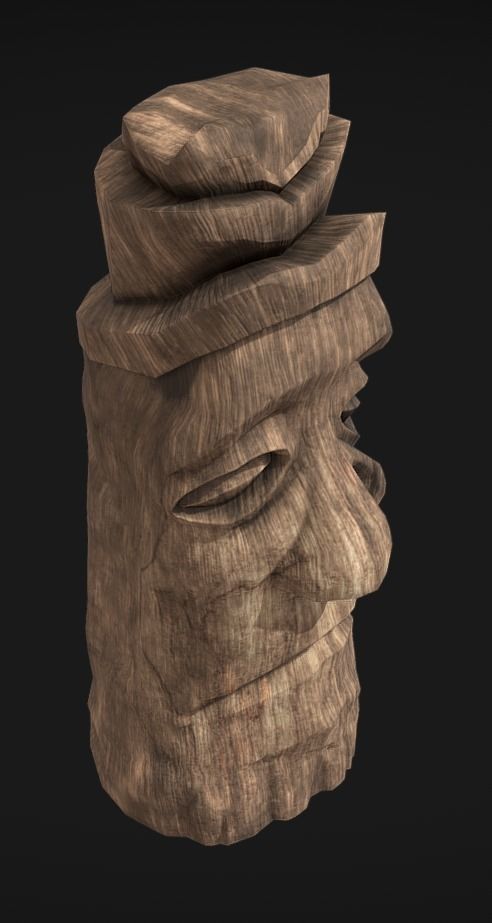 Jangseung-Korean totem pole 3D model_6