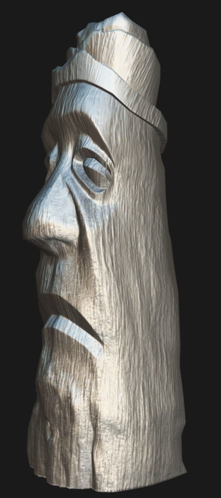 Jangseung-Korean totem pole 3D model_3