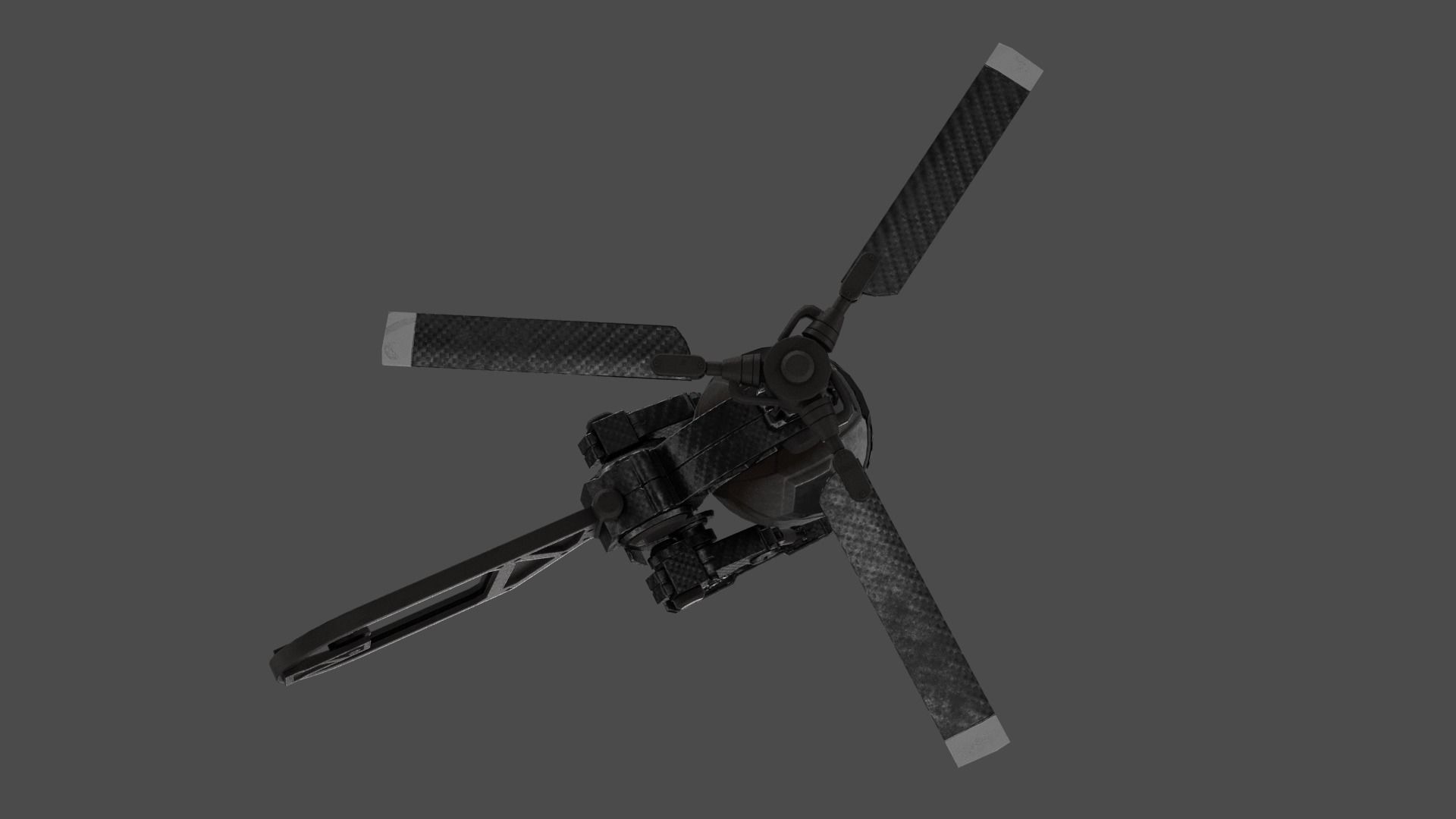 Copter Drone Low-poly 3D model_5