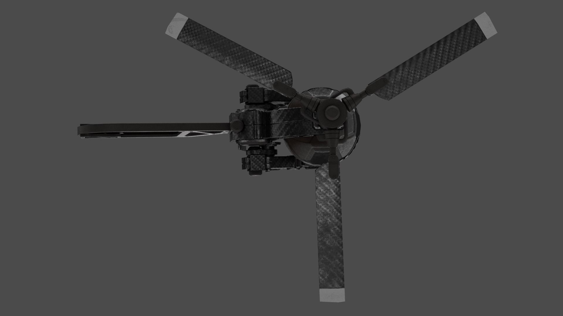 Copter Drone Low-poly 3D model_6
