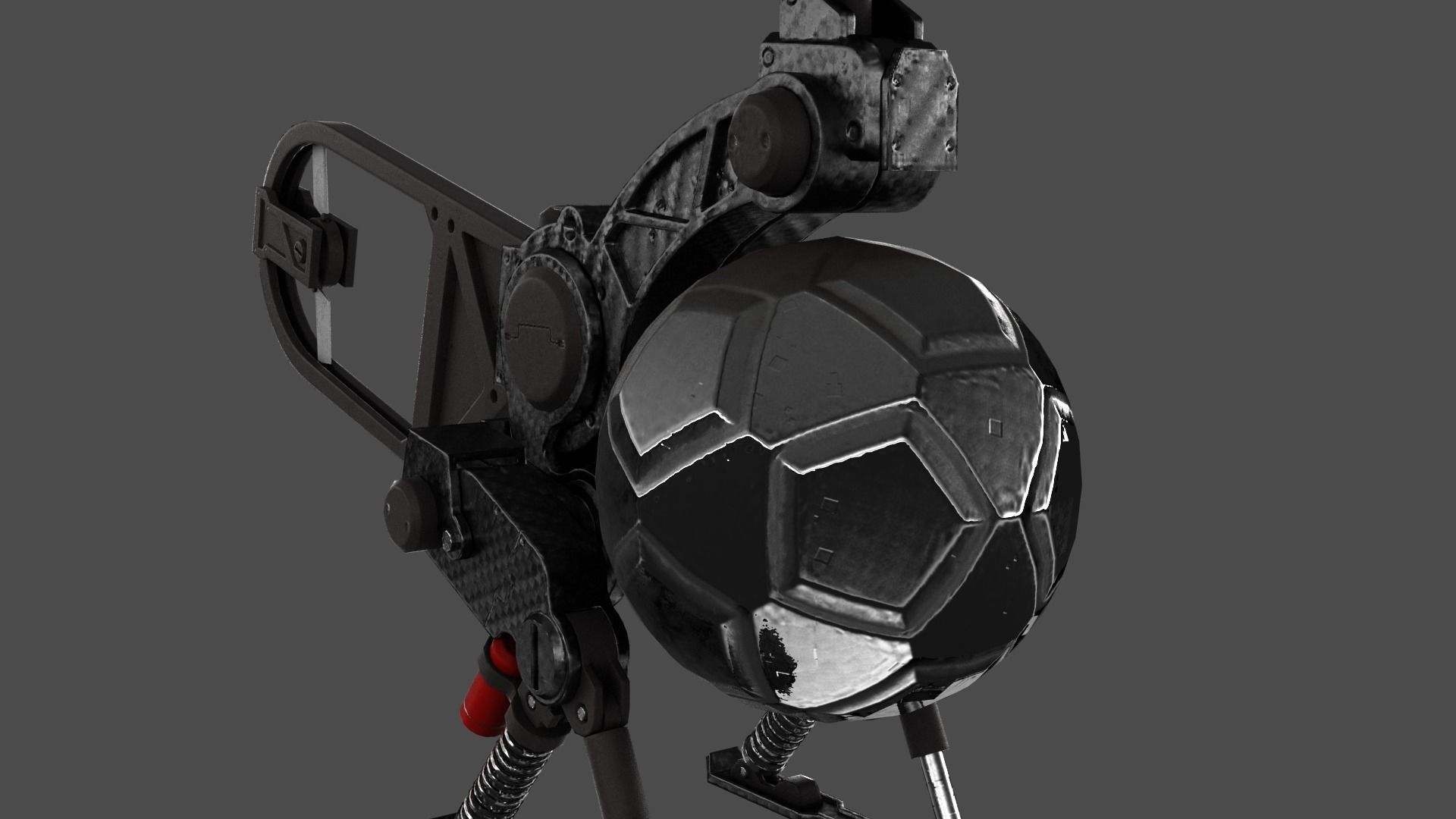 Copter Drone Low-poly 3D model_9