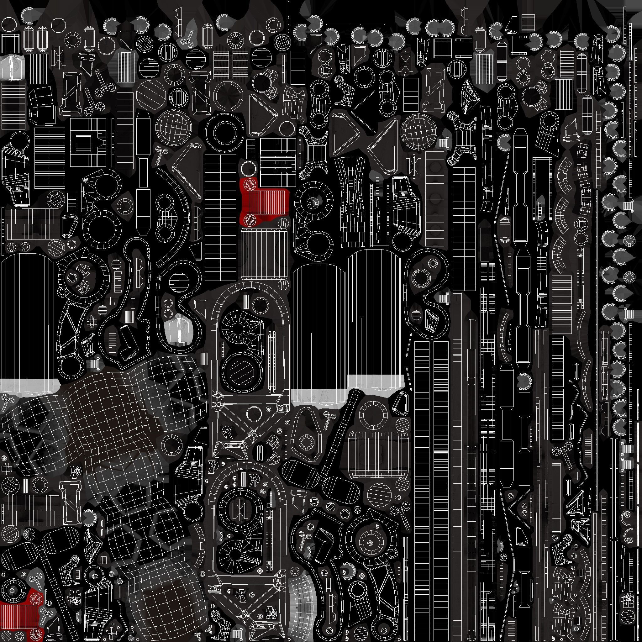 Copter Drone Low-poly 3D model_24