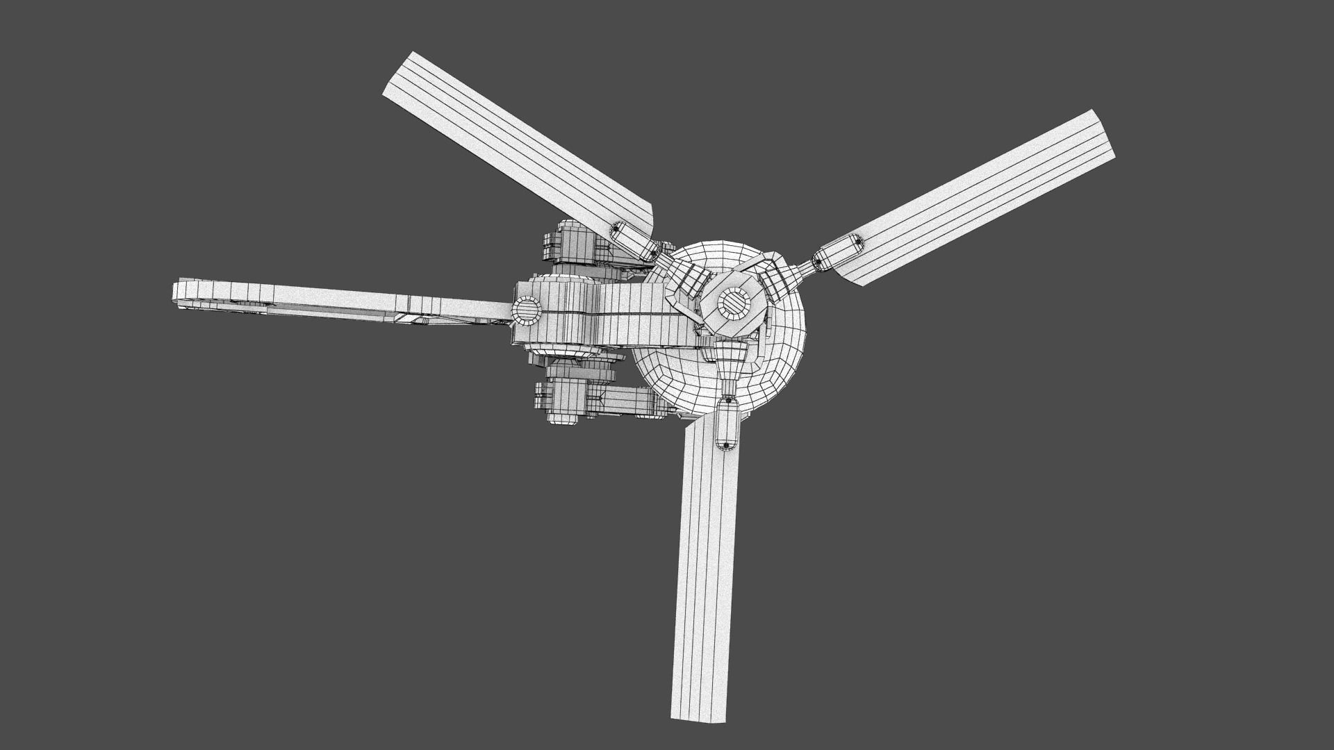 Copter Drone Low-poly 3D model_34