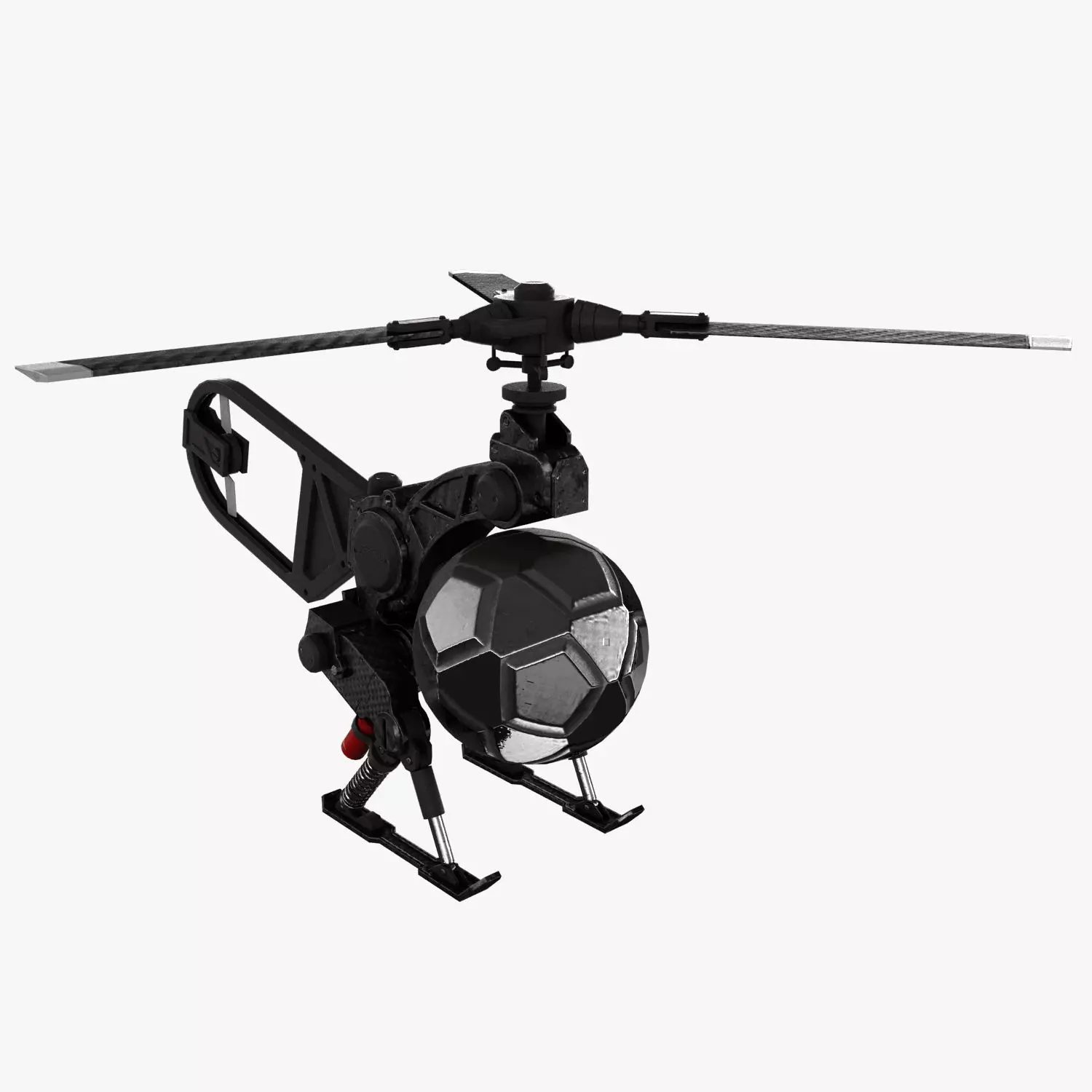 Copter Drone Low-poly 3D model_0