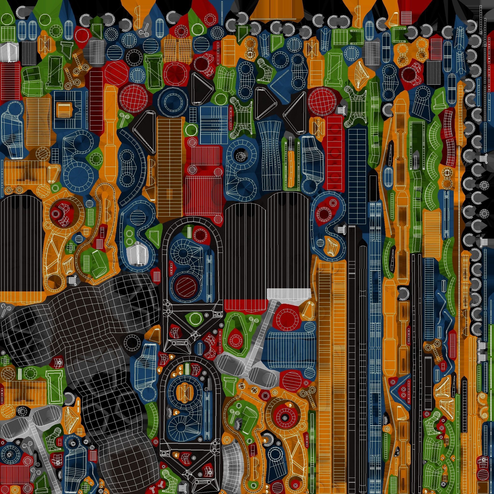 Copter Drone Low-poly 3D model_23