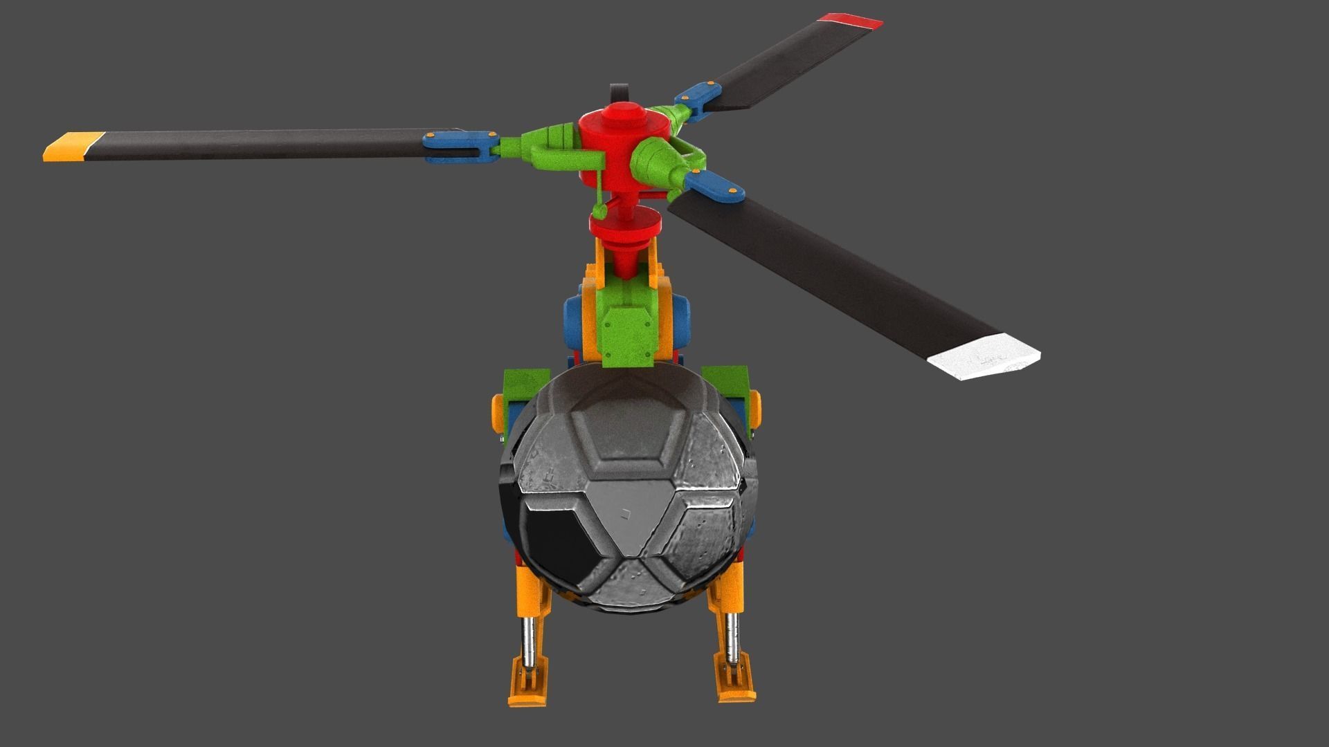Copter Drone Low-poly 3D model_20