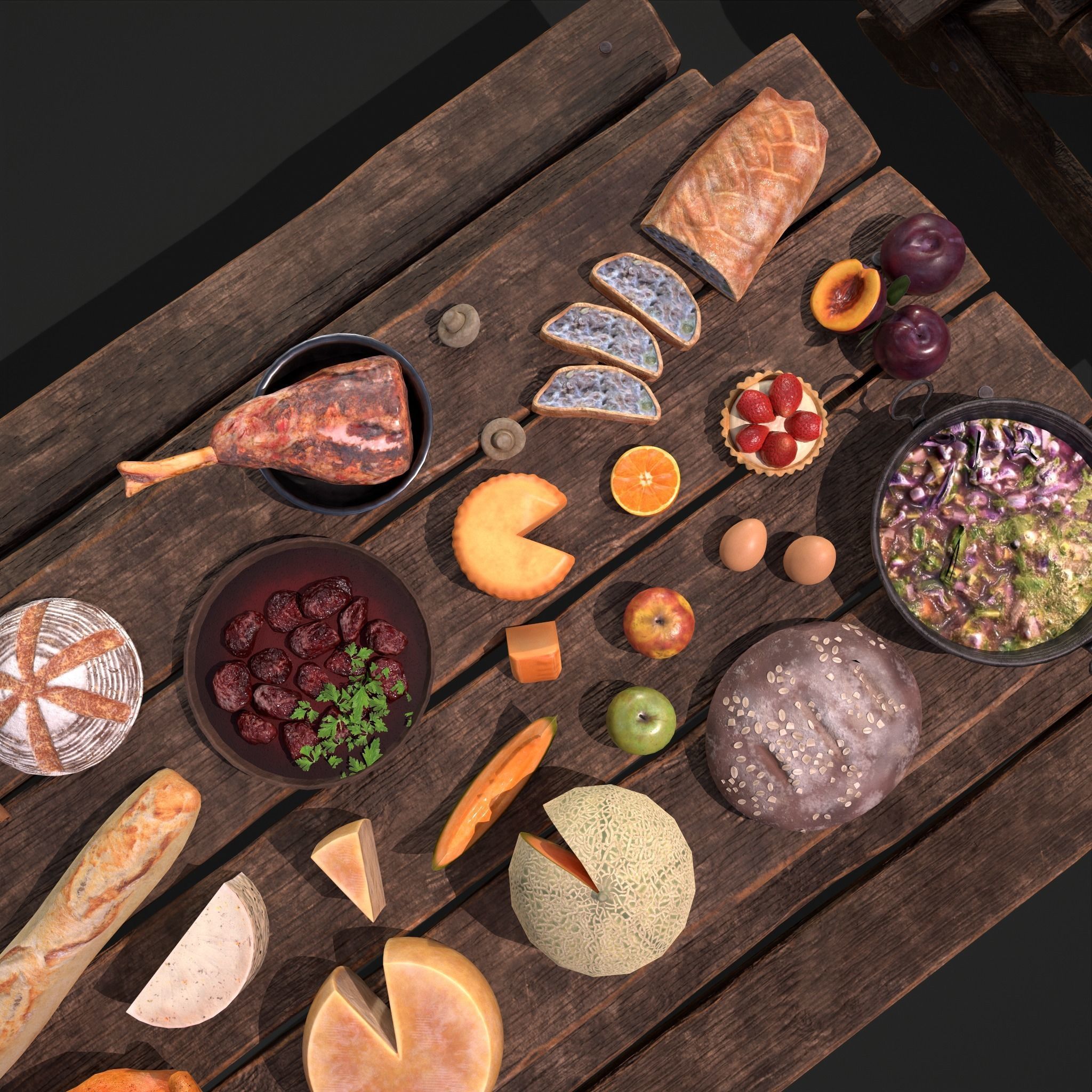 Medieval Double Picnic Feast Collection  _34