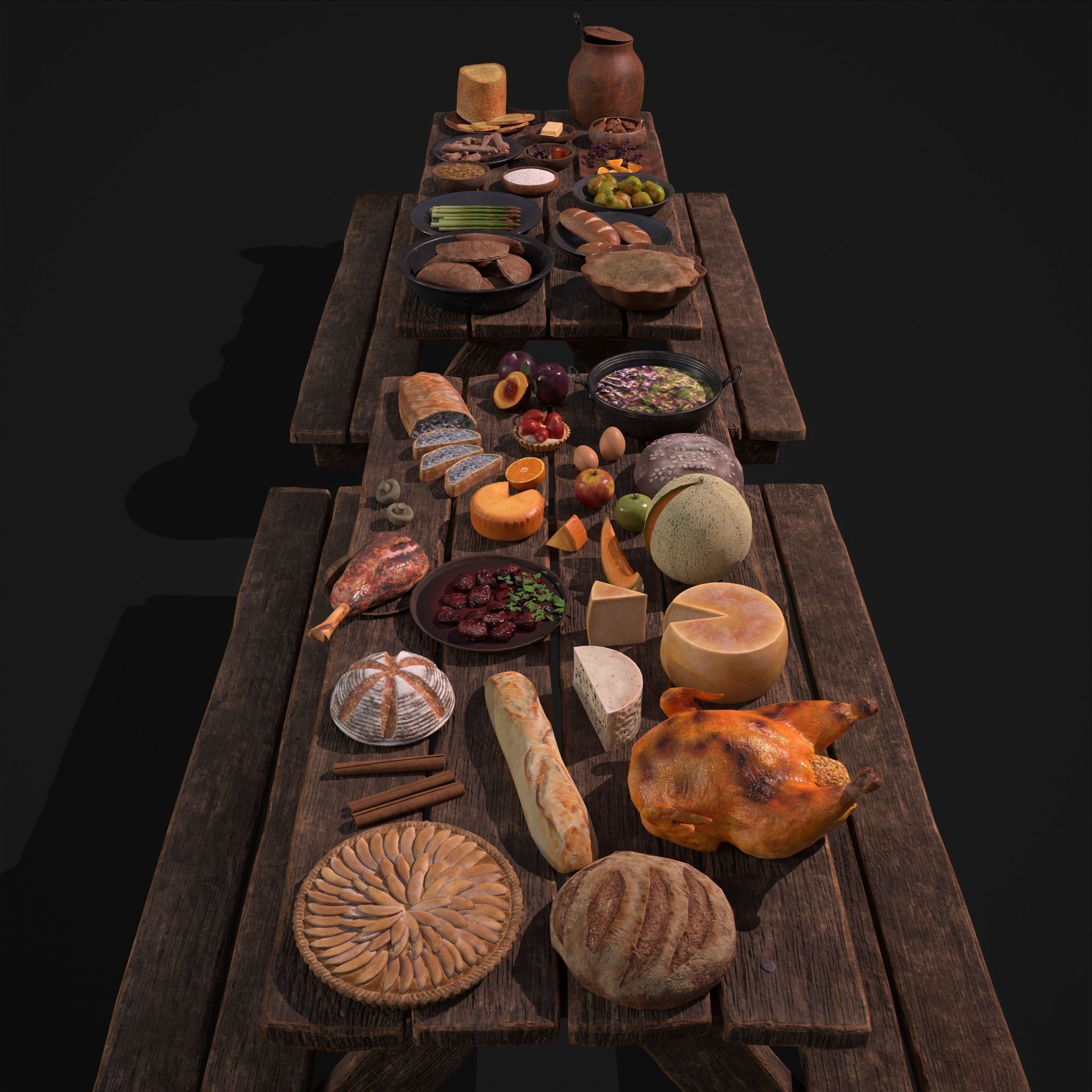 Medieval Double Picnic Feast Collection  _5