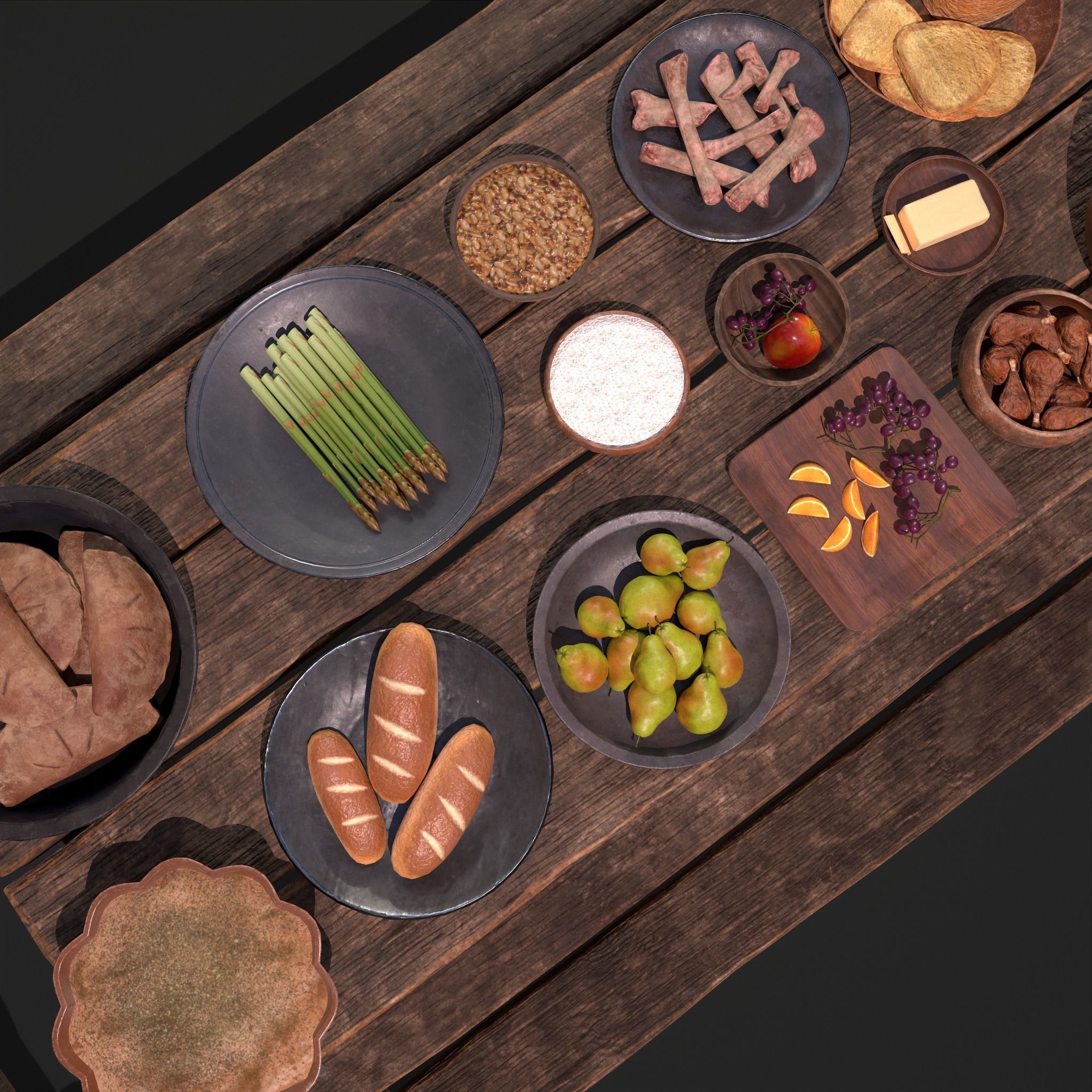 Medieval Double Picnic Feast Collection  _37