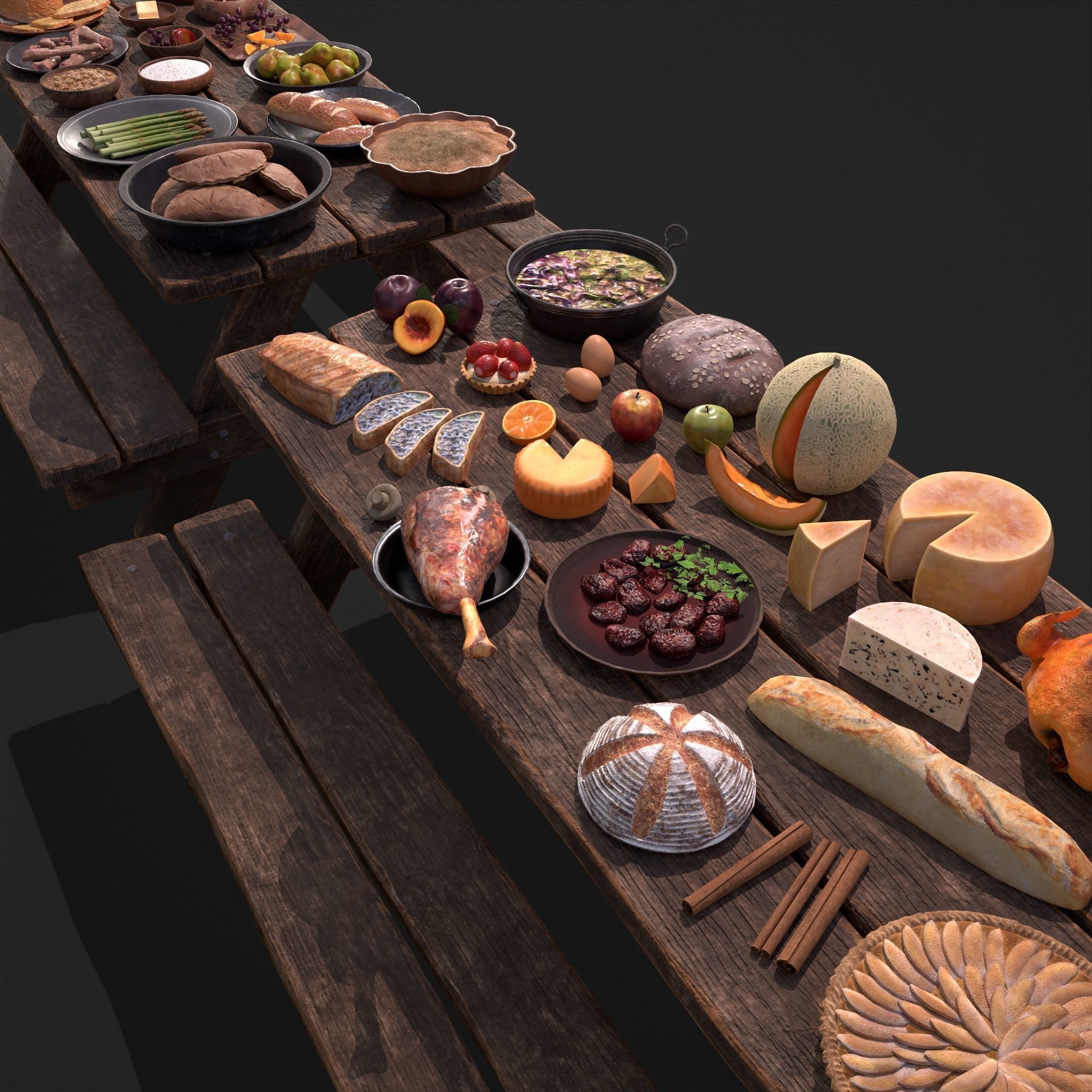 Medieval Double Picnic Feast Collection  _31