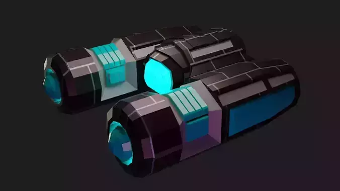 Original spaceship PBR low-poly game ready