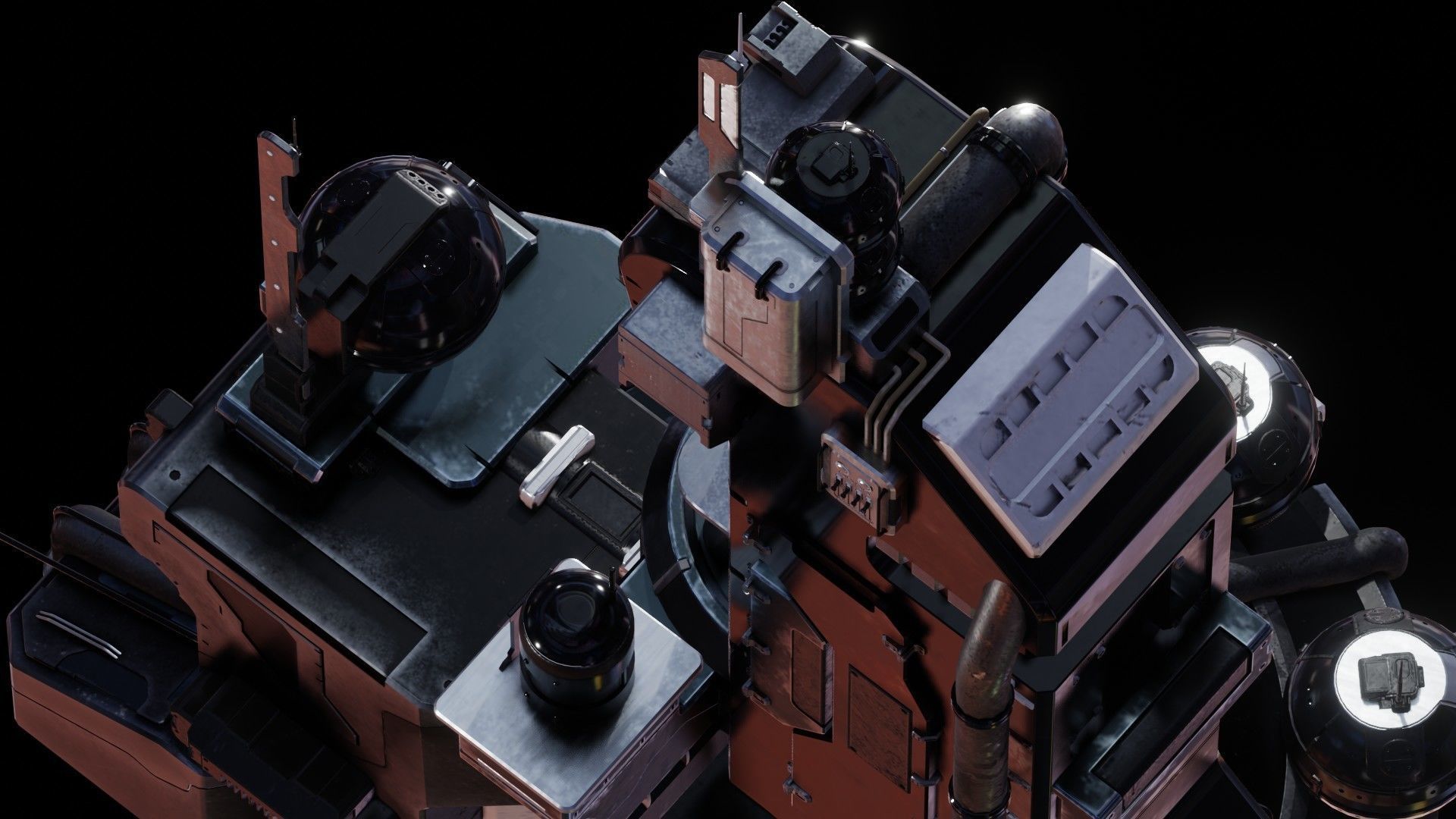 Sci-Fi Energy Tower 3D model_2