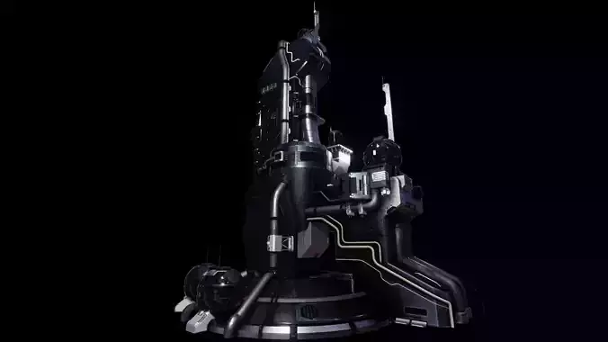 Sci-Fi Energy Tower 3D model