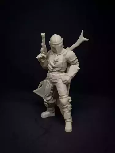 Mandalorian 3d model star wars figure