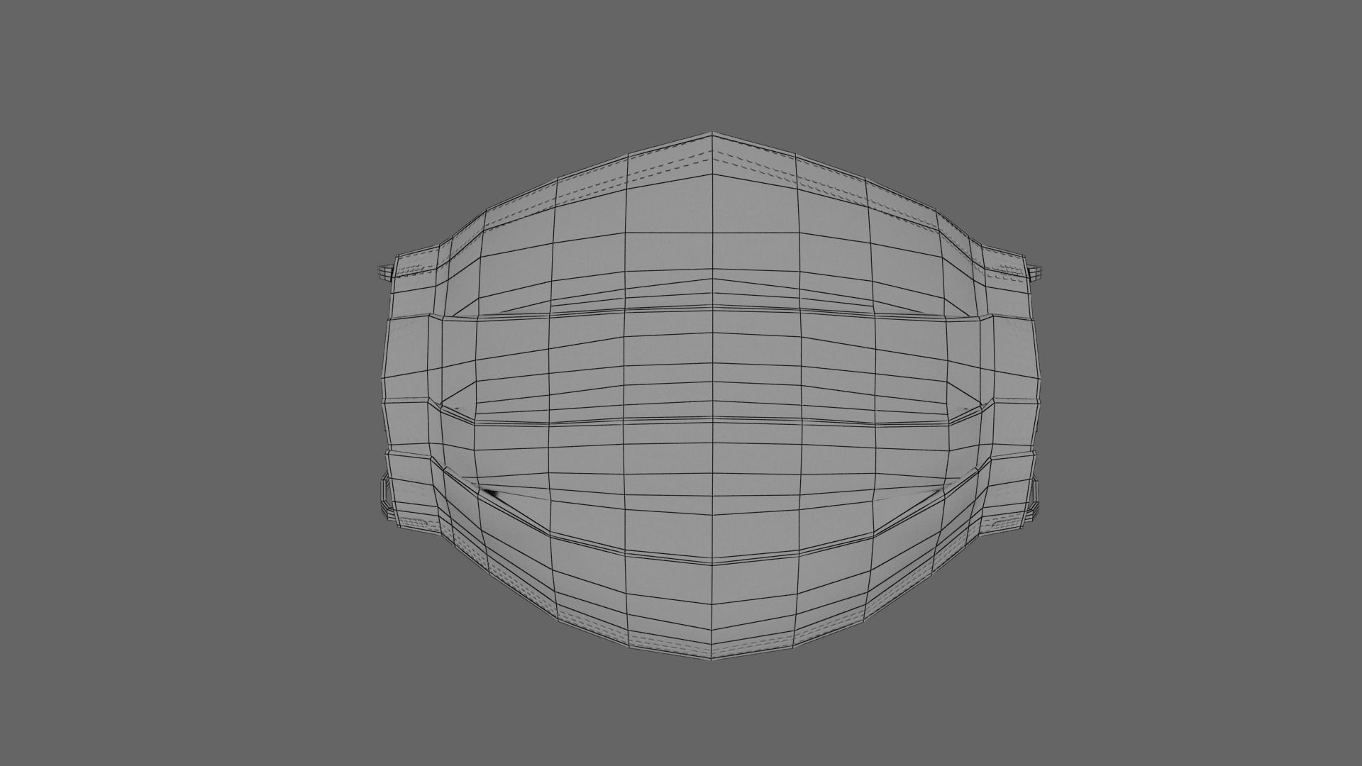 Medical Mask Low-poly 3D model_43