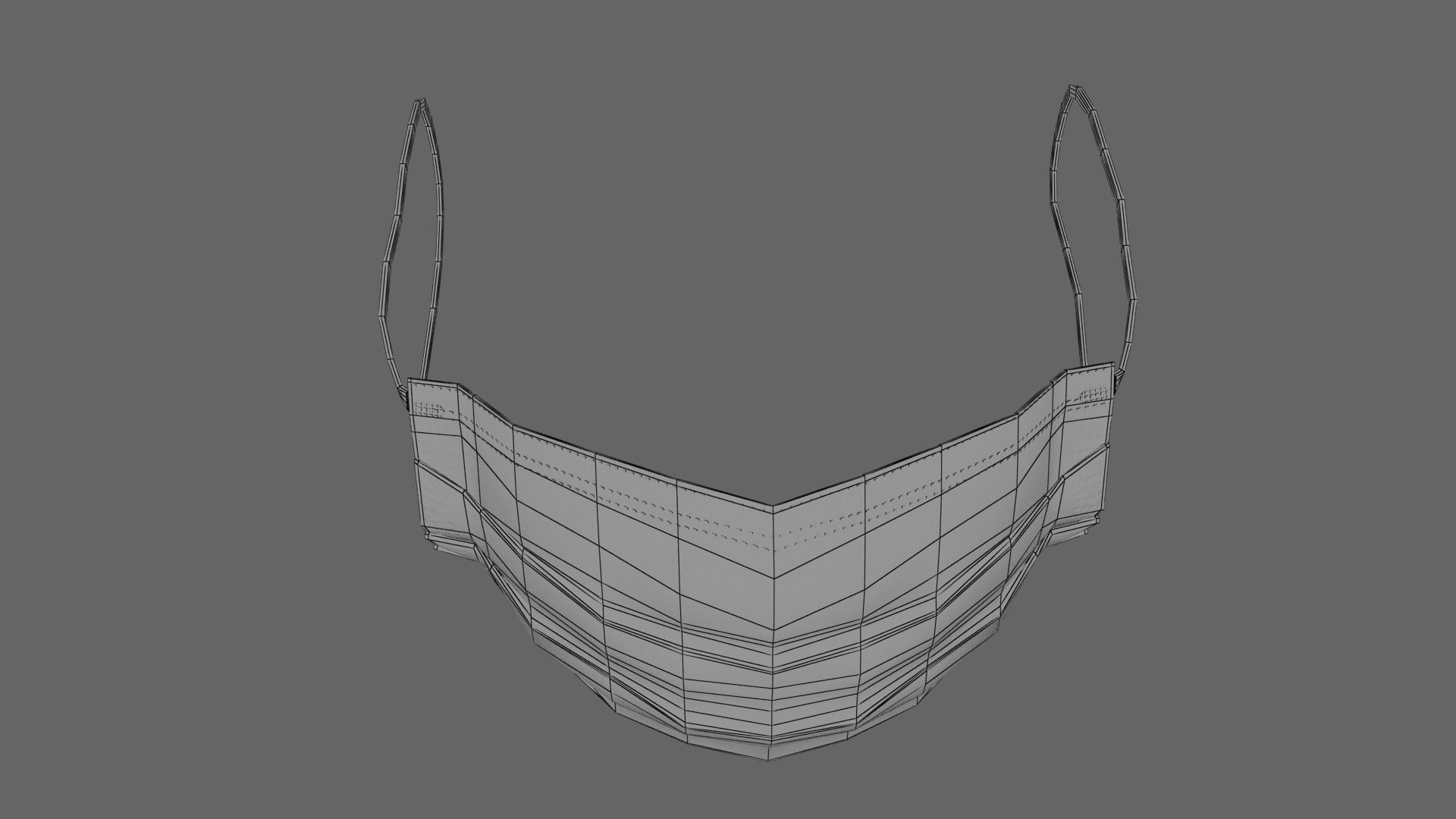 Medical Mask Low-poly 3D model_22