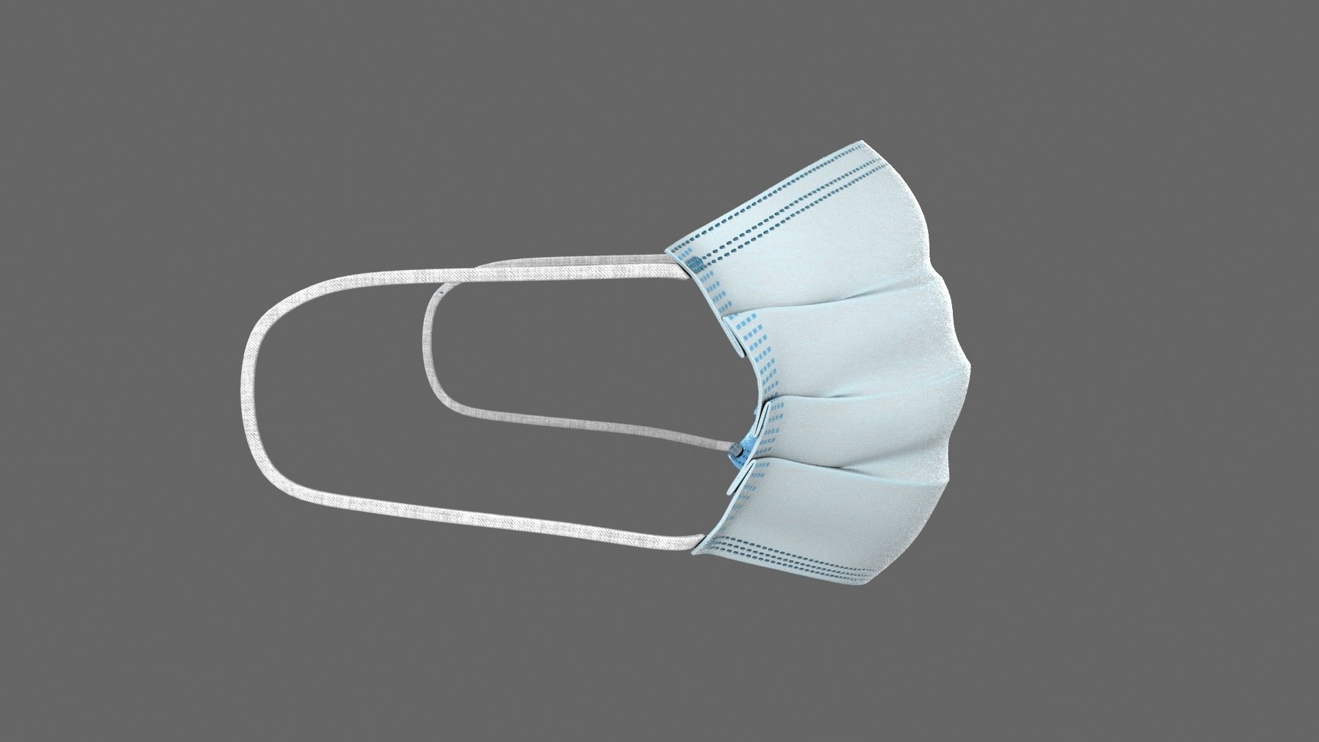 Medical Mask Low-poly 3D model_8
