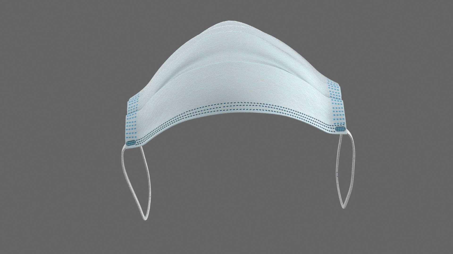 Medical Mask Low-poly 3D model_7