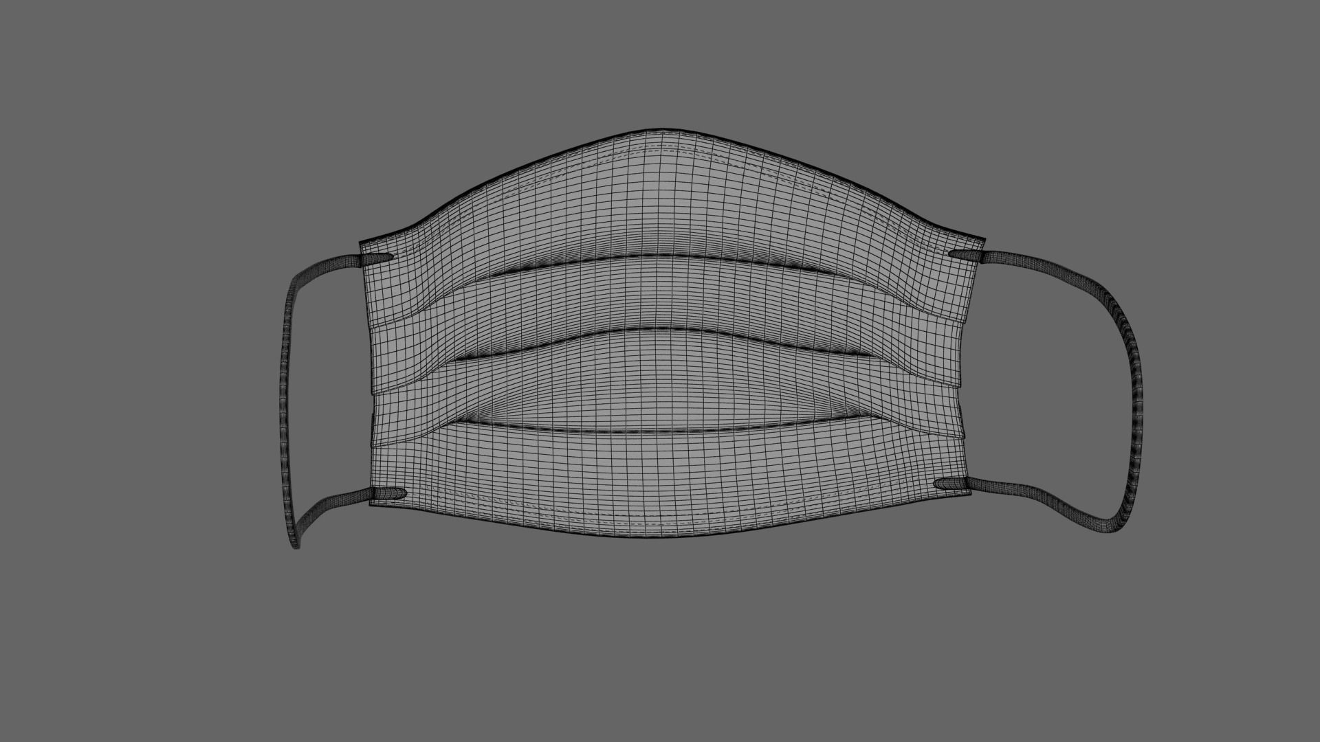 Medical Mask Low-poly 3D model_36