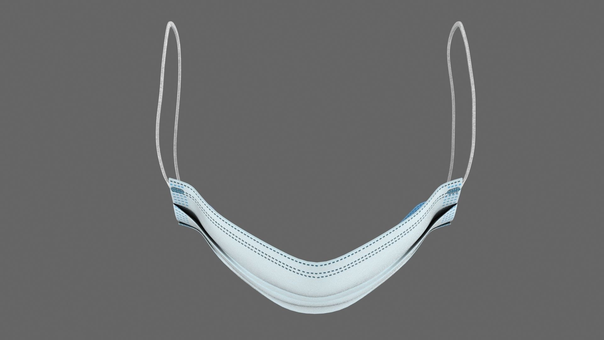 Medical Mask Low-poly 3D model_5