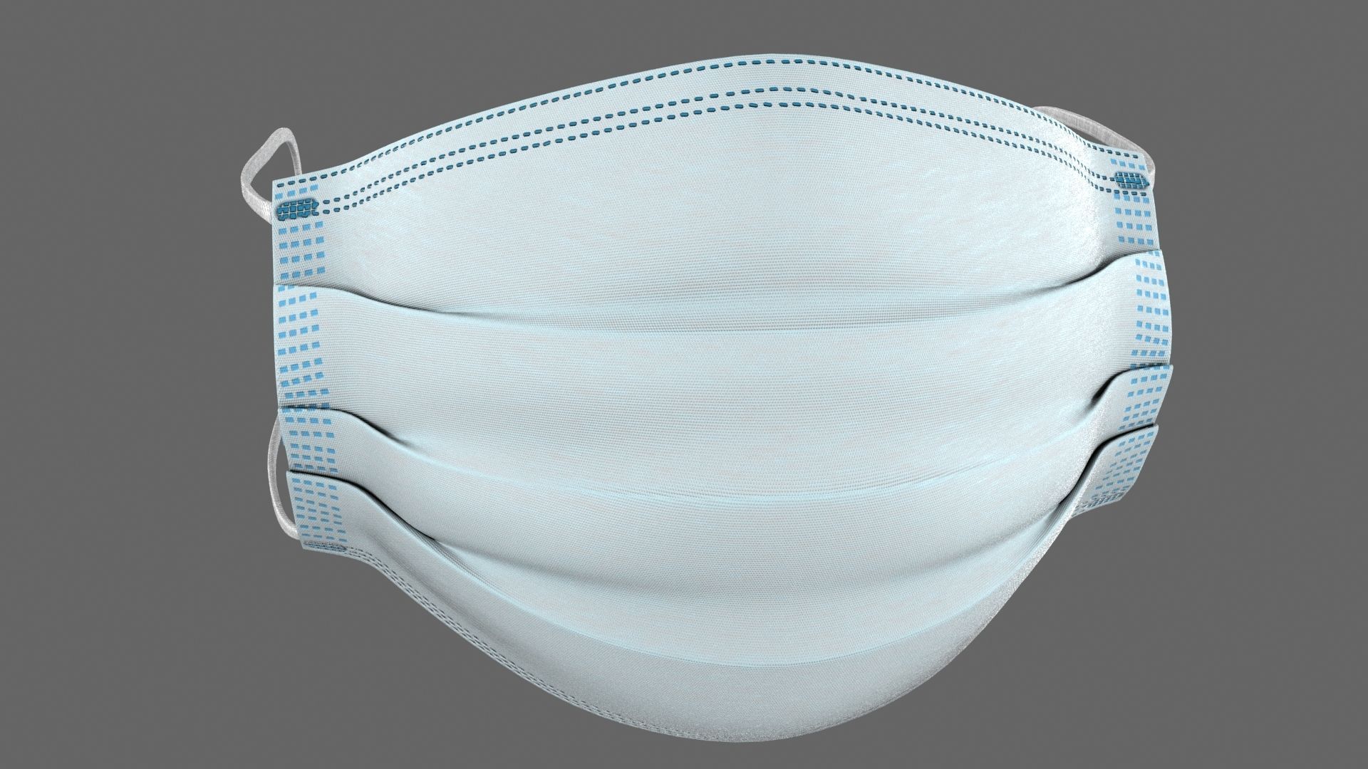 Medical Mask Low-poly 3D model_10