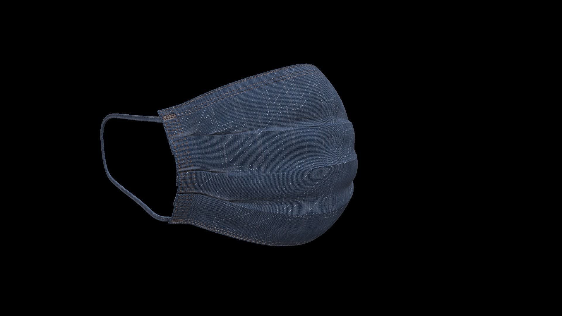 Medical Mask Low-poly 3D model_14