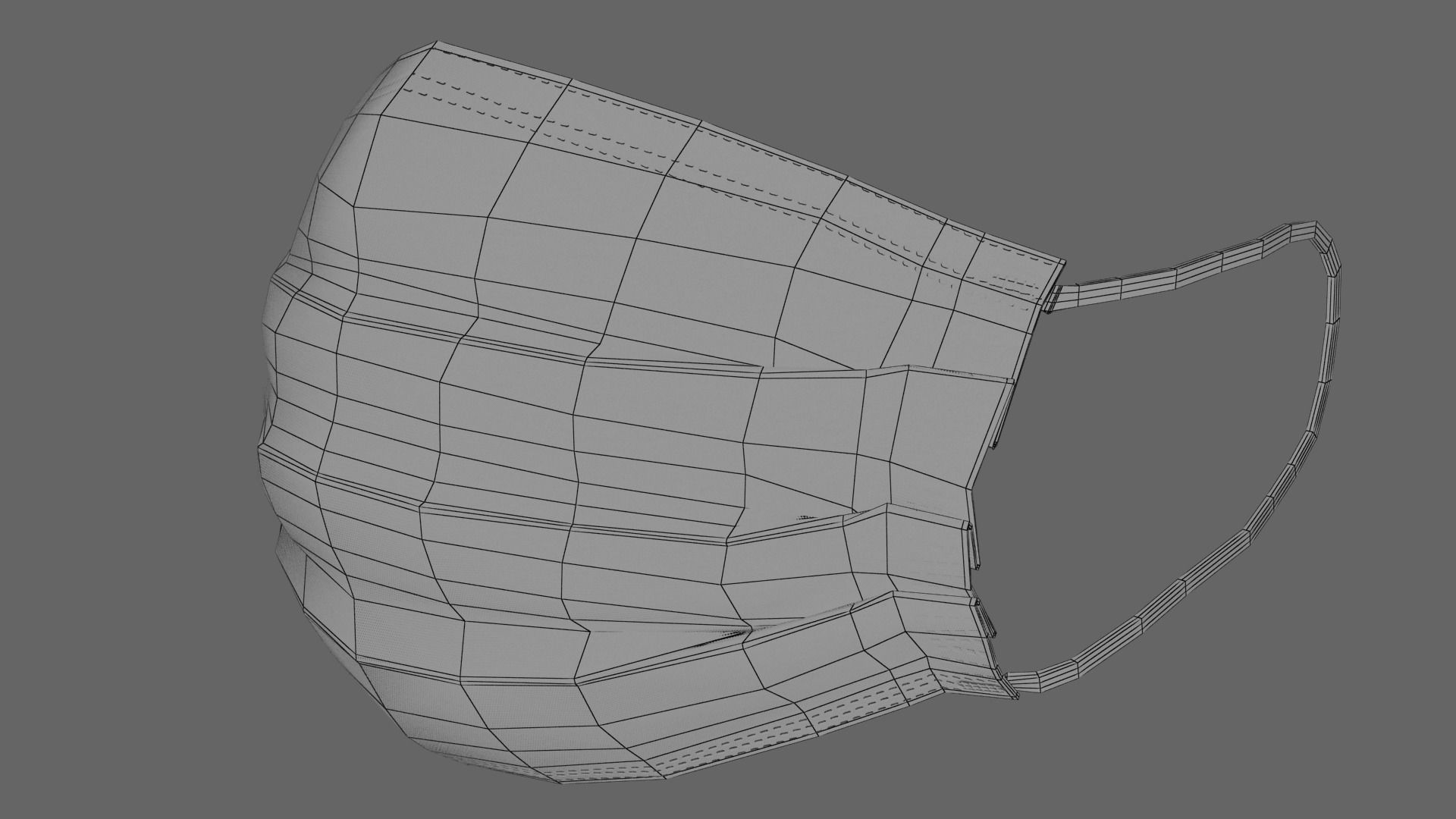 Medical Mask Low-poly 3D model_42