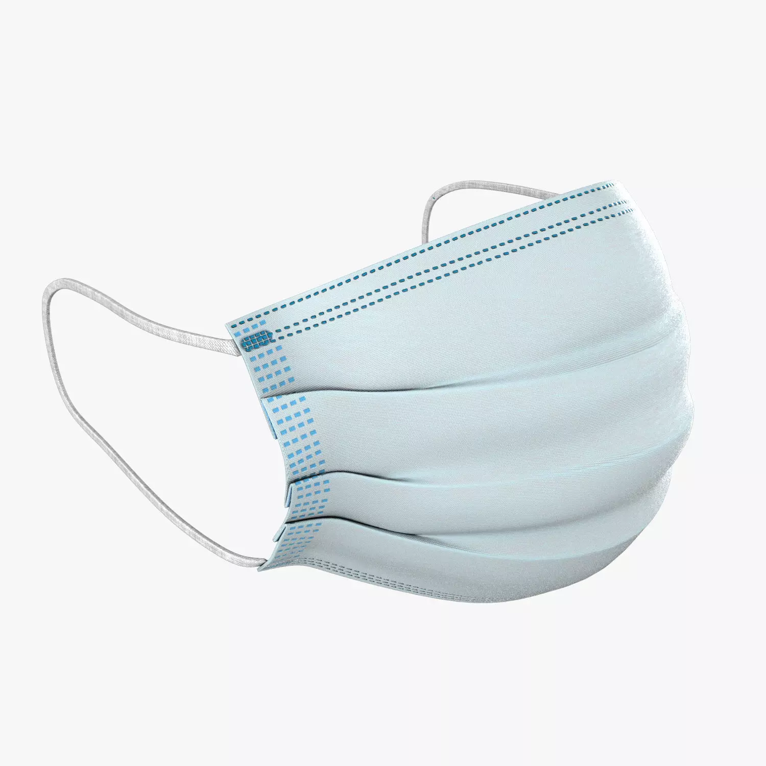 Medical Mask Low-poly 3D model_0