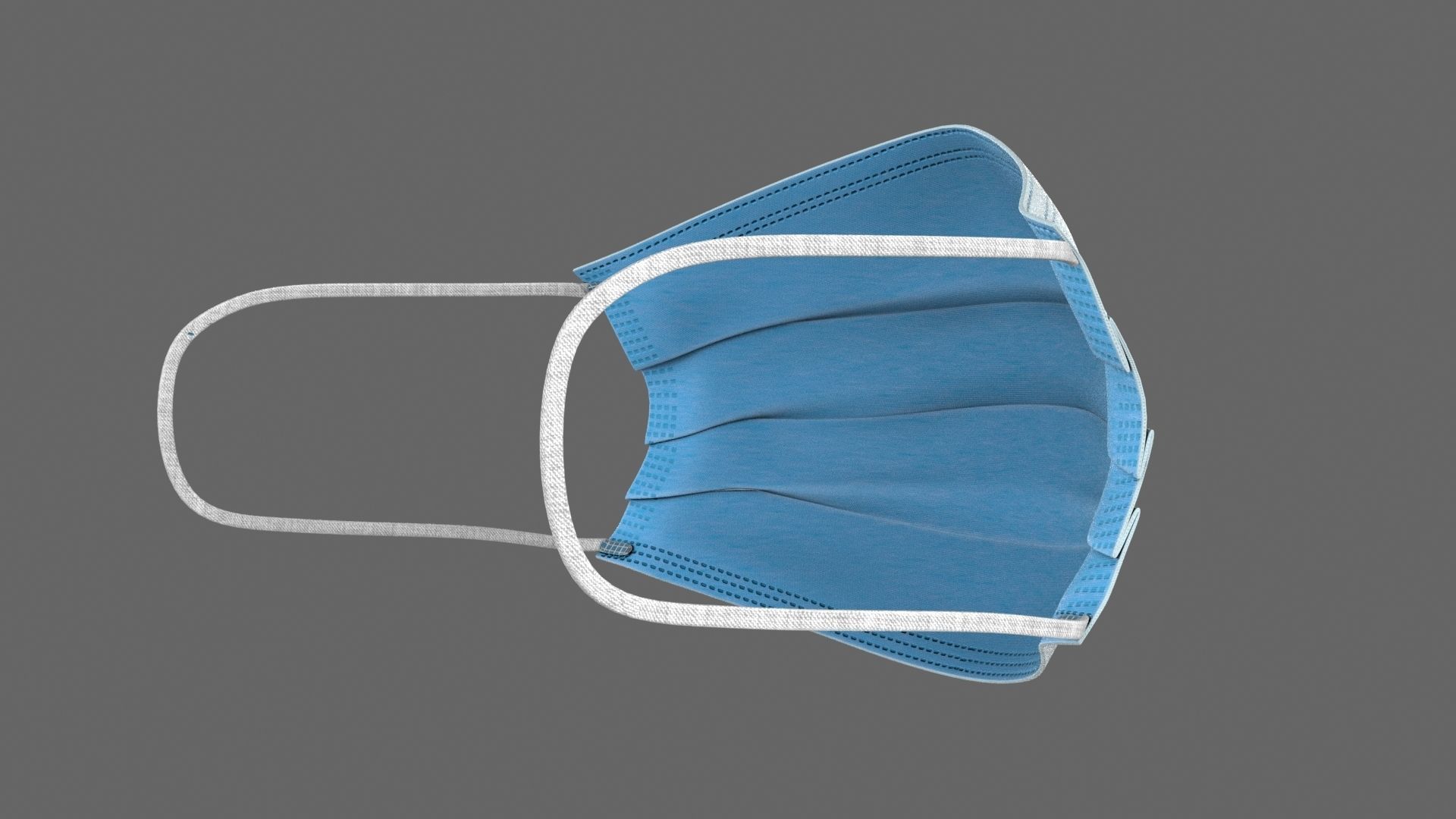 Medical Mask Low-poly 3D model_3