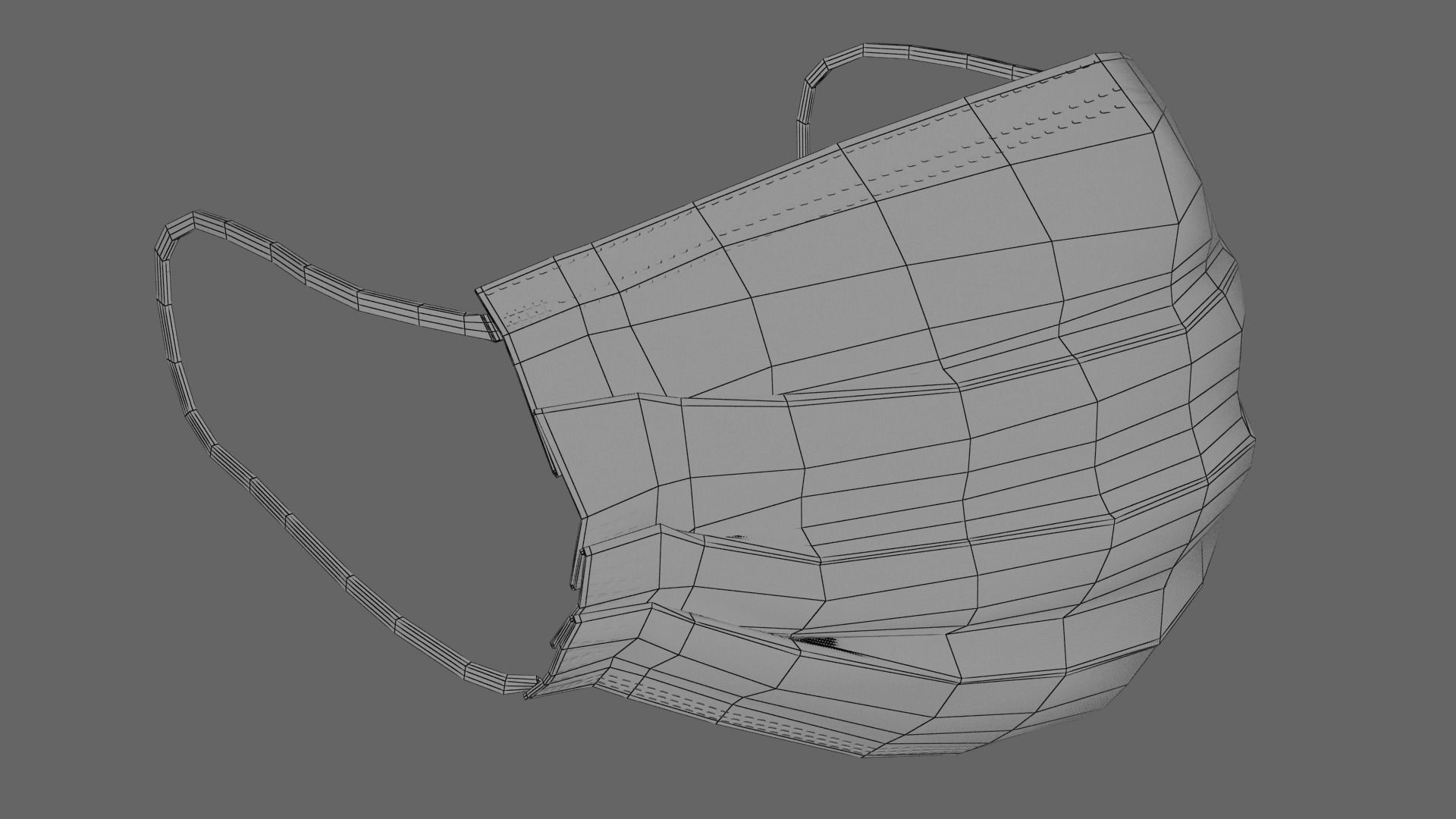Medical Mask Low-poly 3D model_37