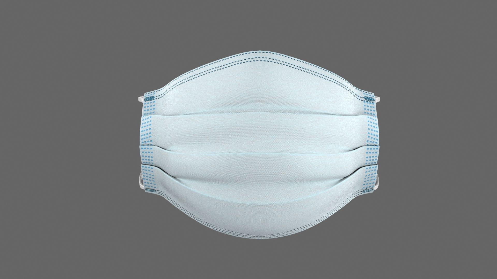 Medical Mask Low-poly 3D model_6