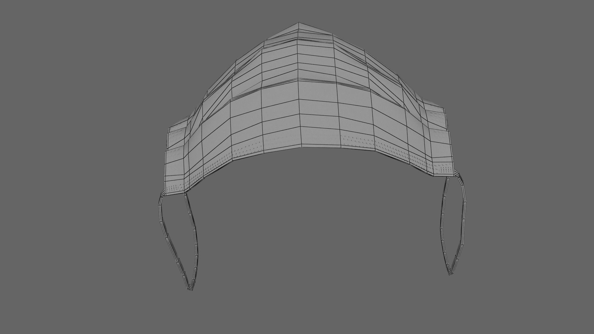 Medical Mask Low-poly 3D model_24