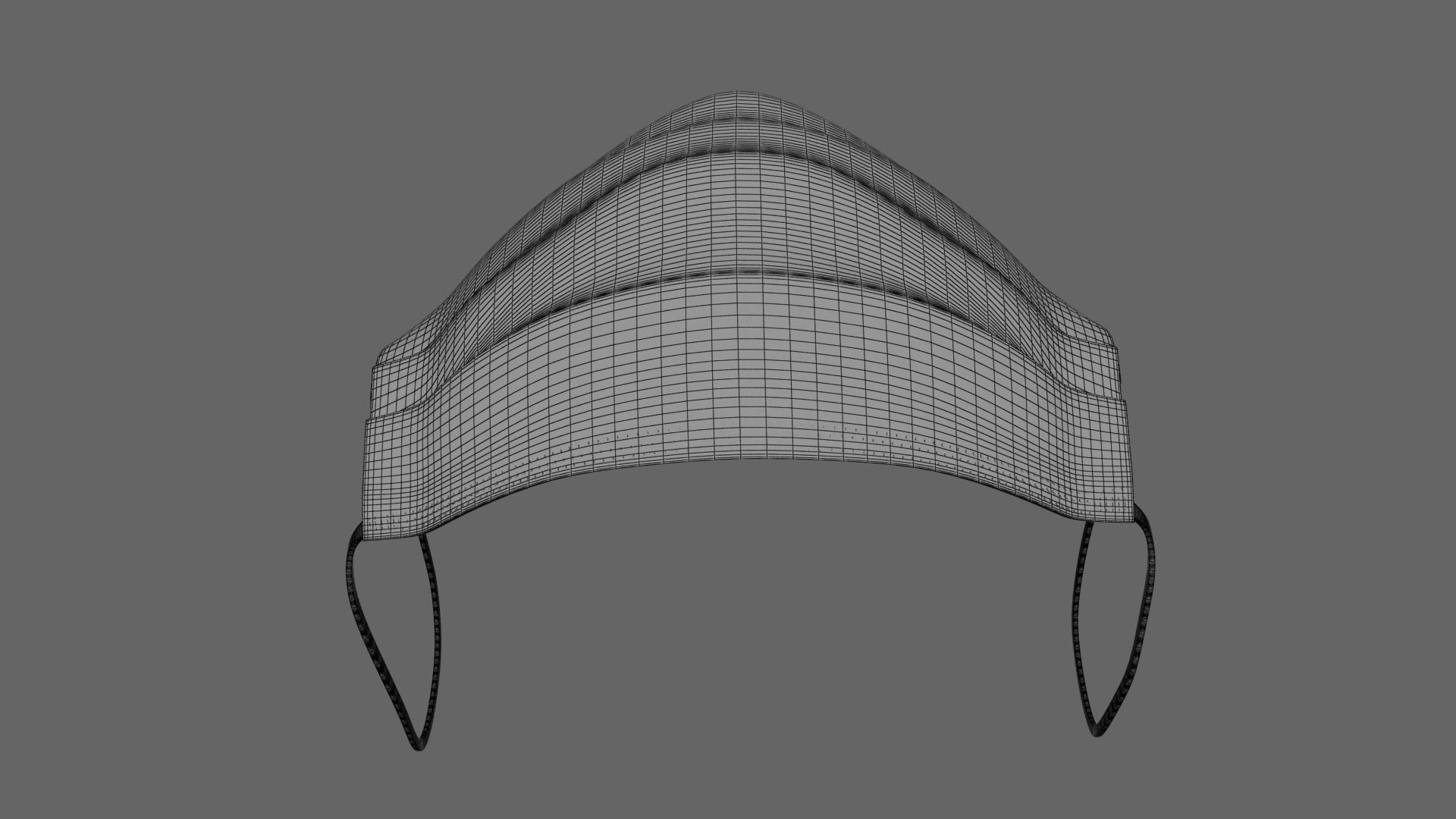 Medical Mask Low-poly 3D model_33