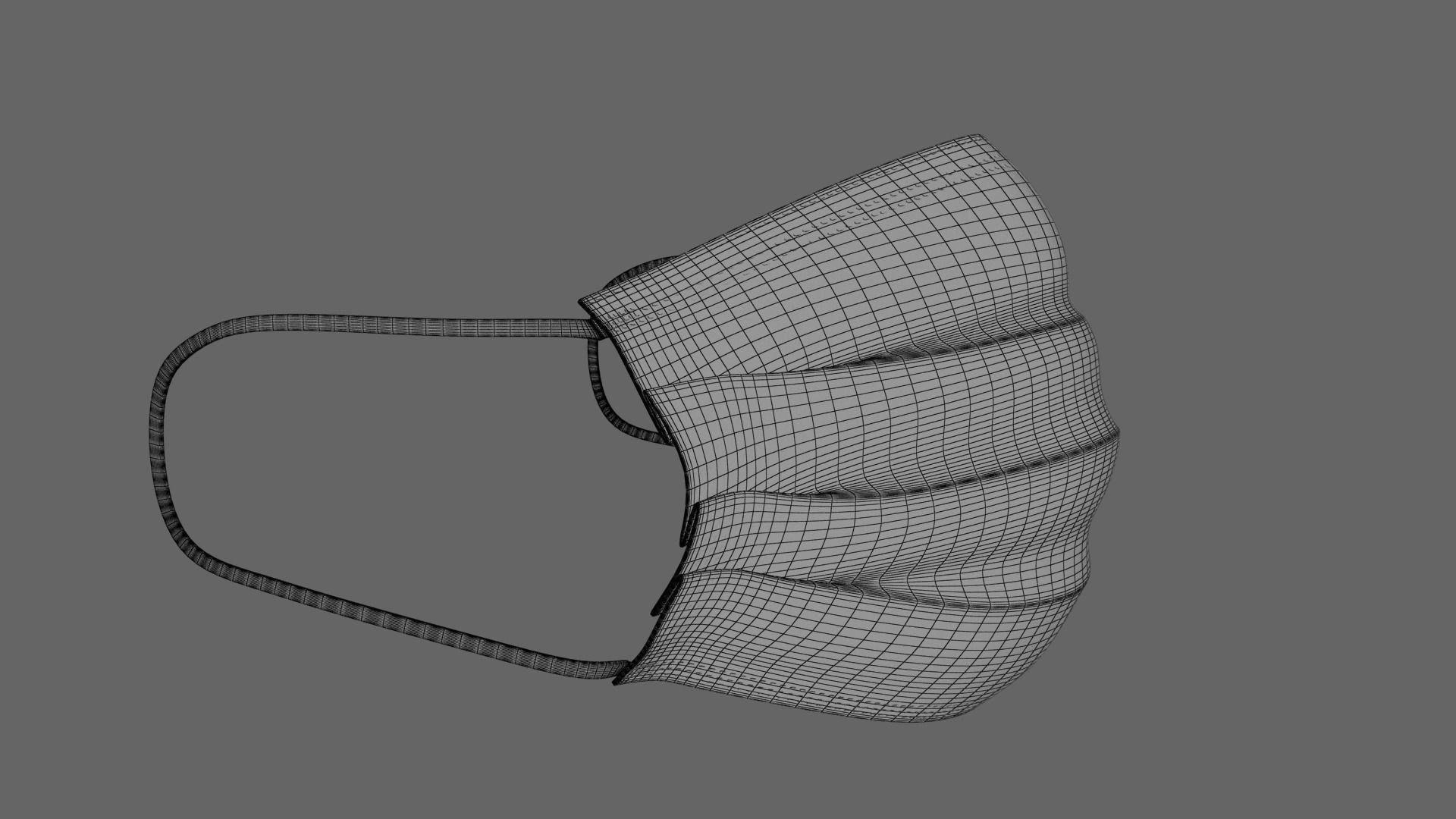 Medical Mask Low-poly 3D model_32