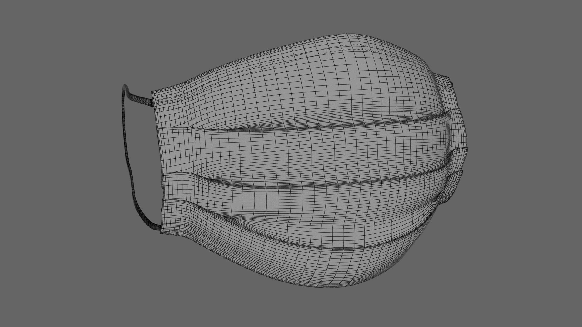 Medical Mask Low-poly 3D model_30