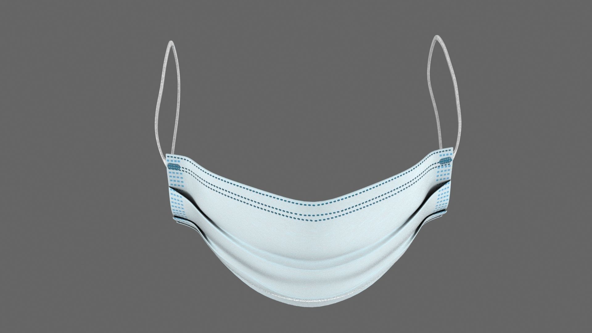 Medical Mask Low-poly 3D model_2