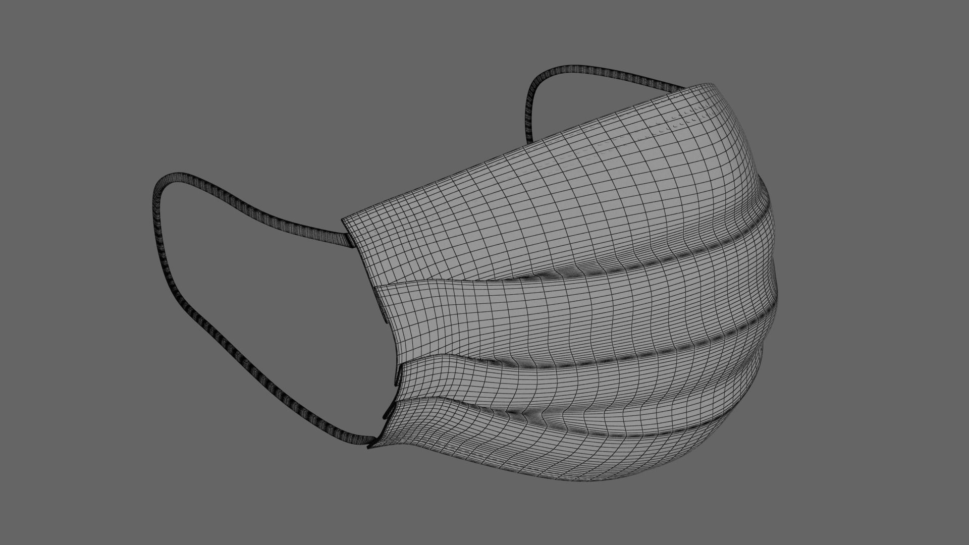 Medical Mask Low-poly 3D model_26