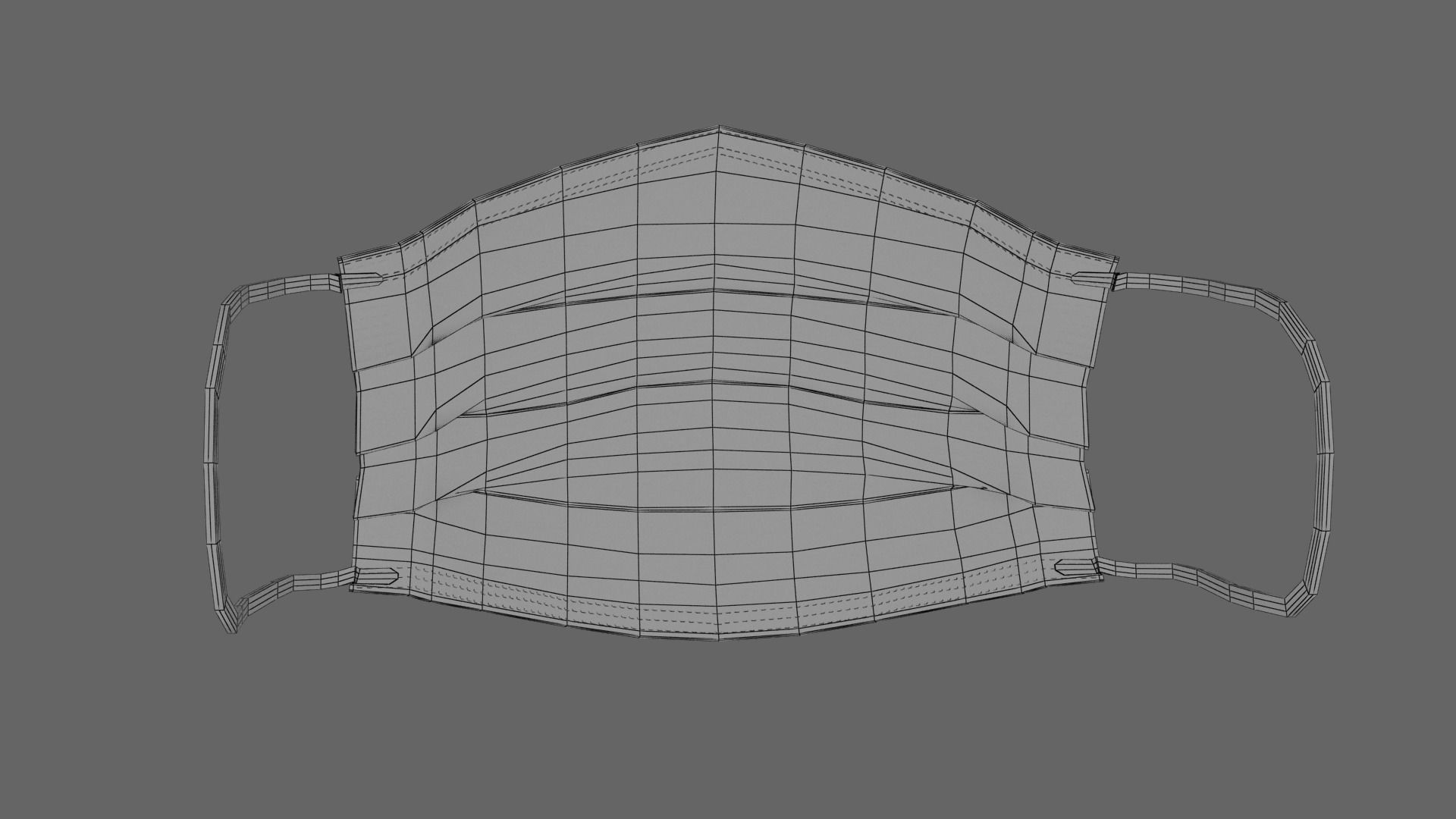 Medical Mask Low-poly 3D model_41