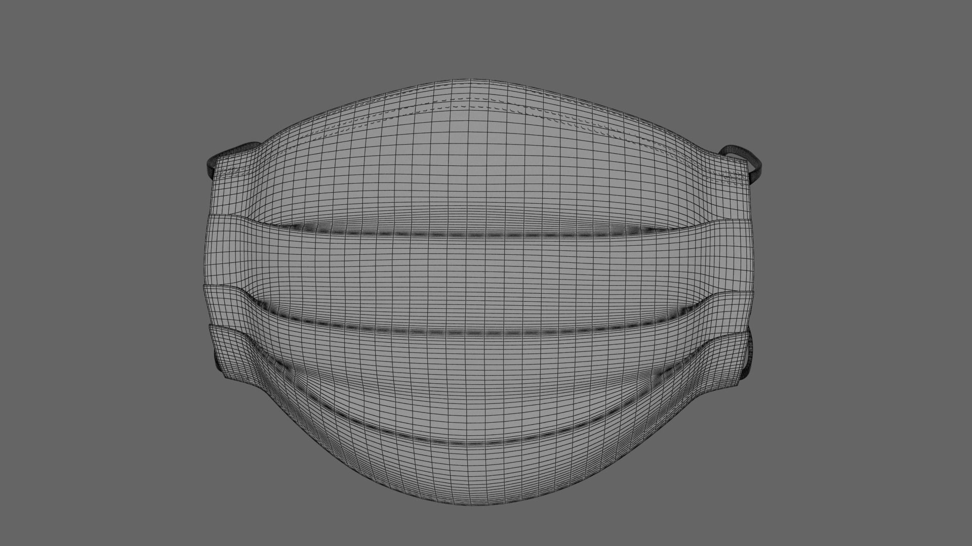 Medical Mask Low-poly 3D model_27