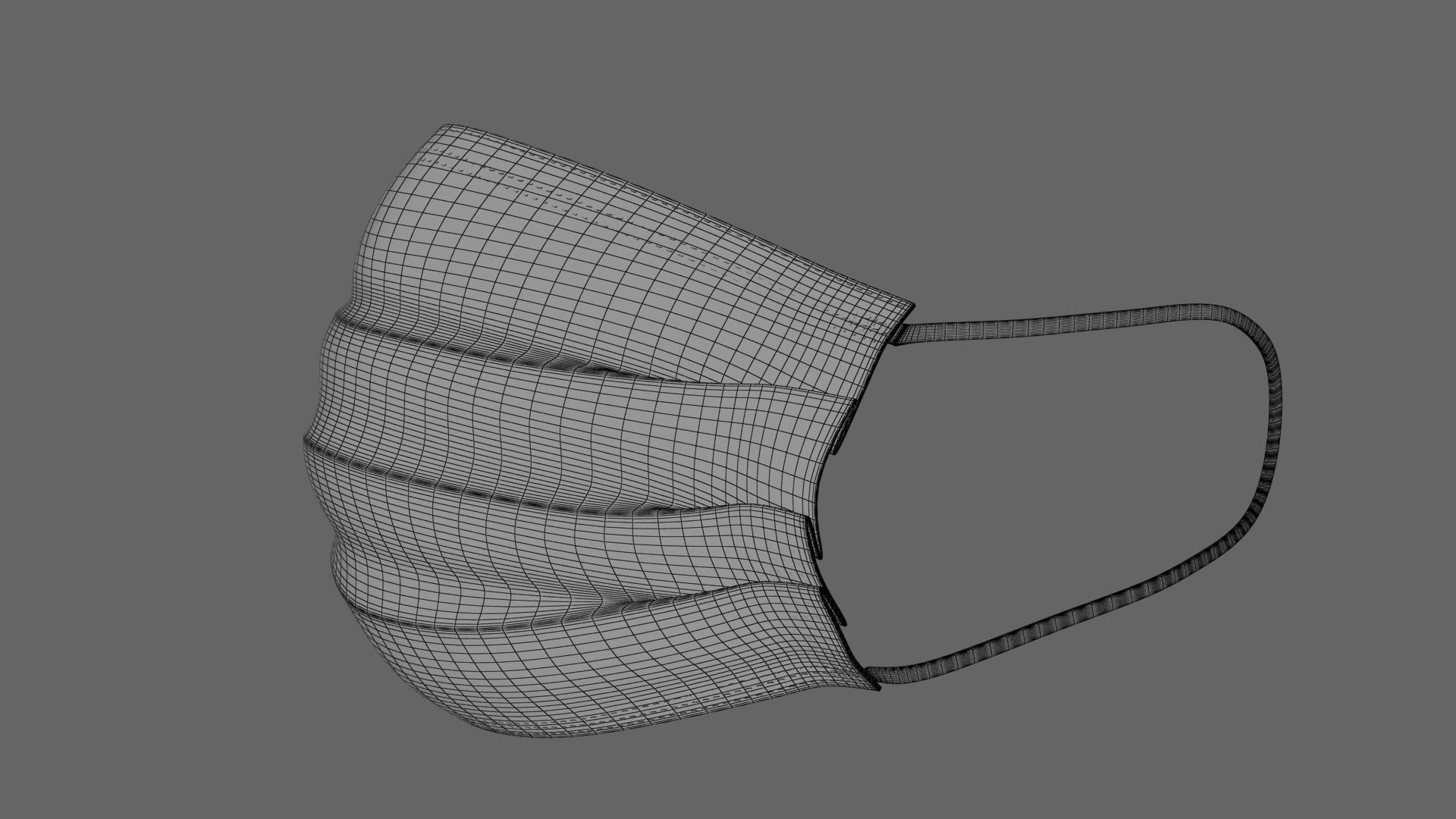 Medical Mask Low-poly 3D model_29