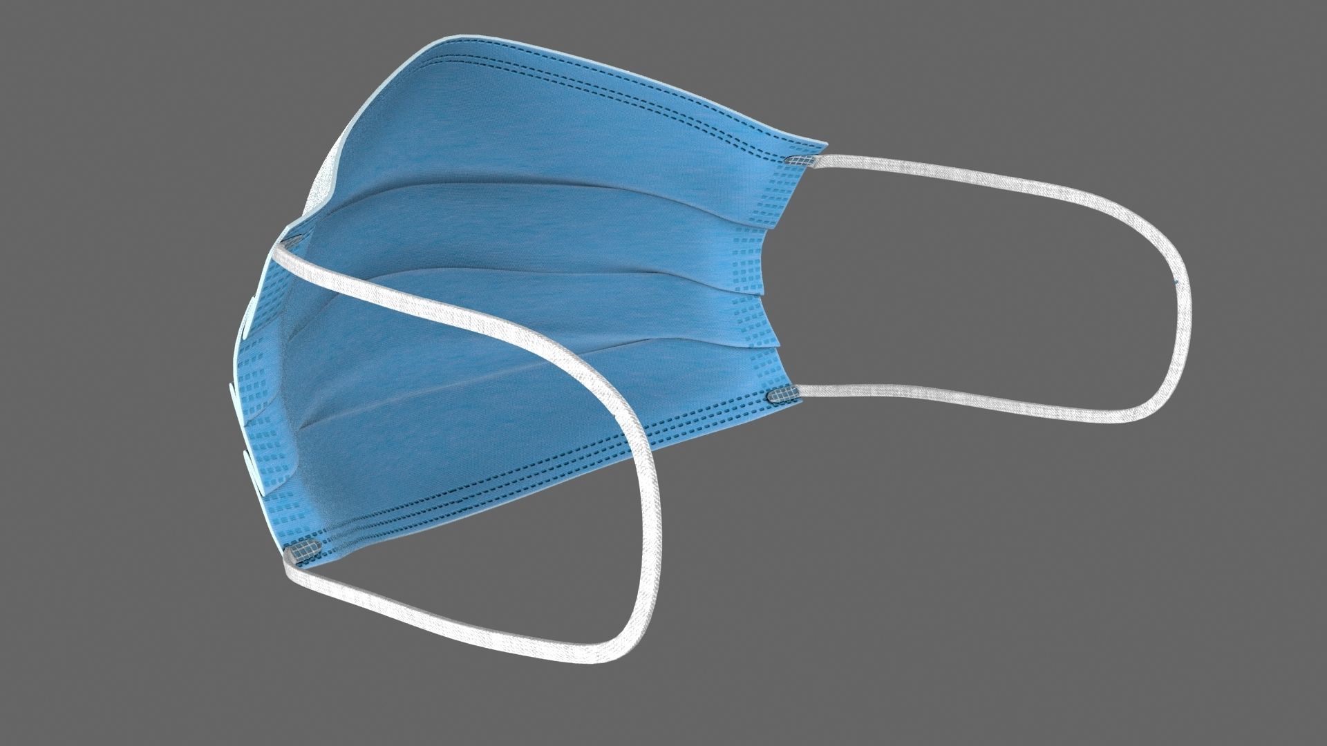 Medical Mask Low-poly 3D model_11