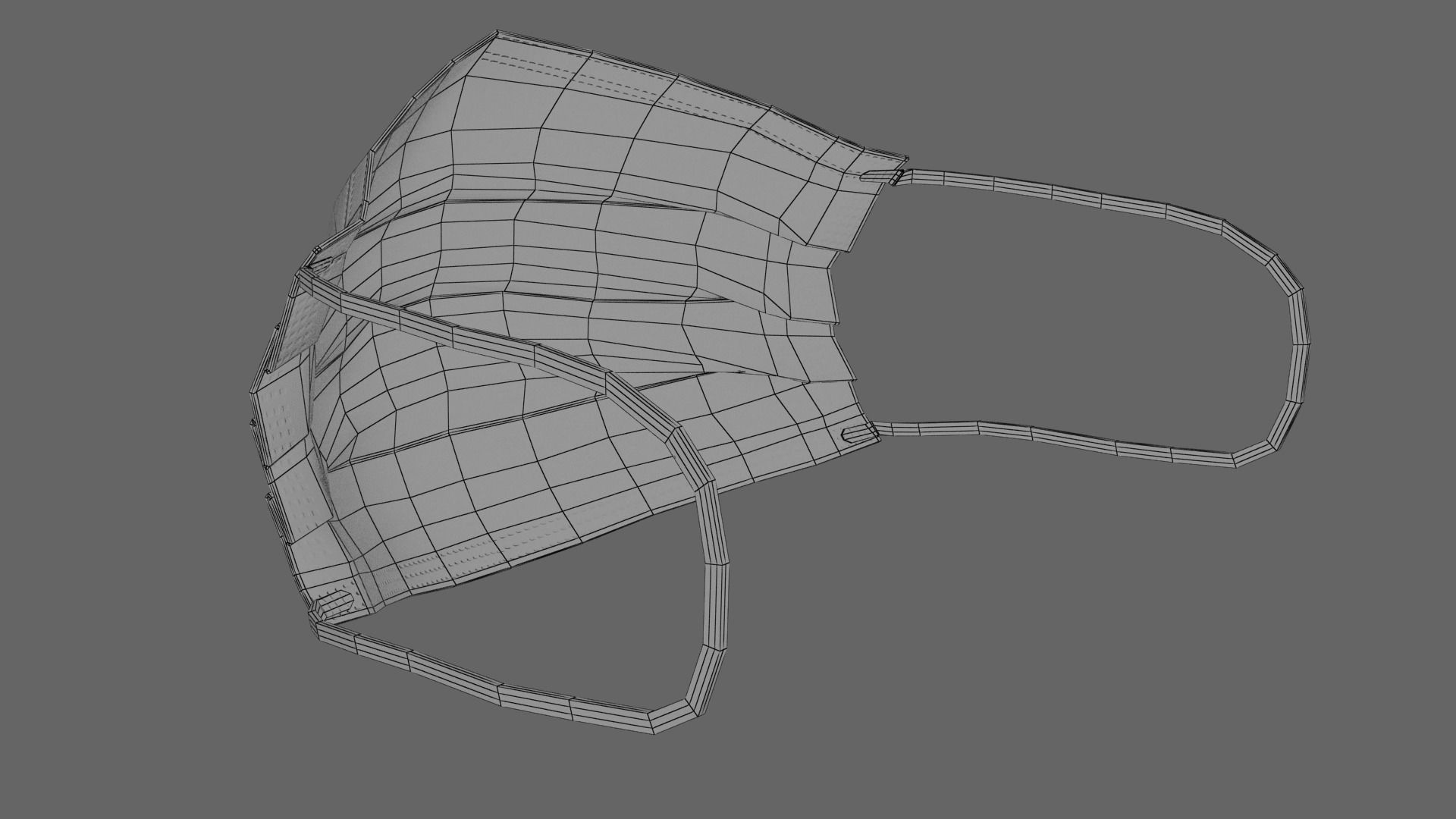 Medical Mask Low-poly 3D model_38