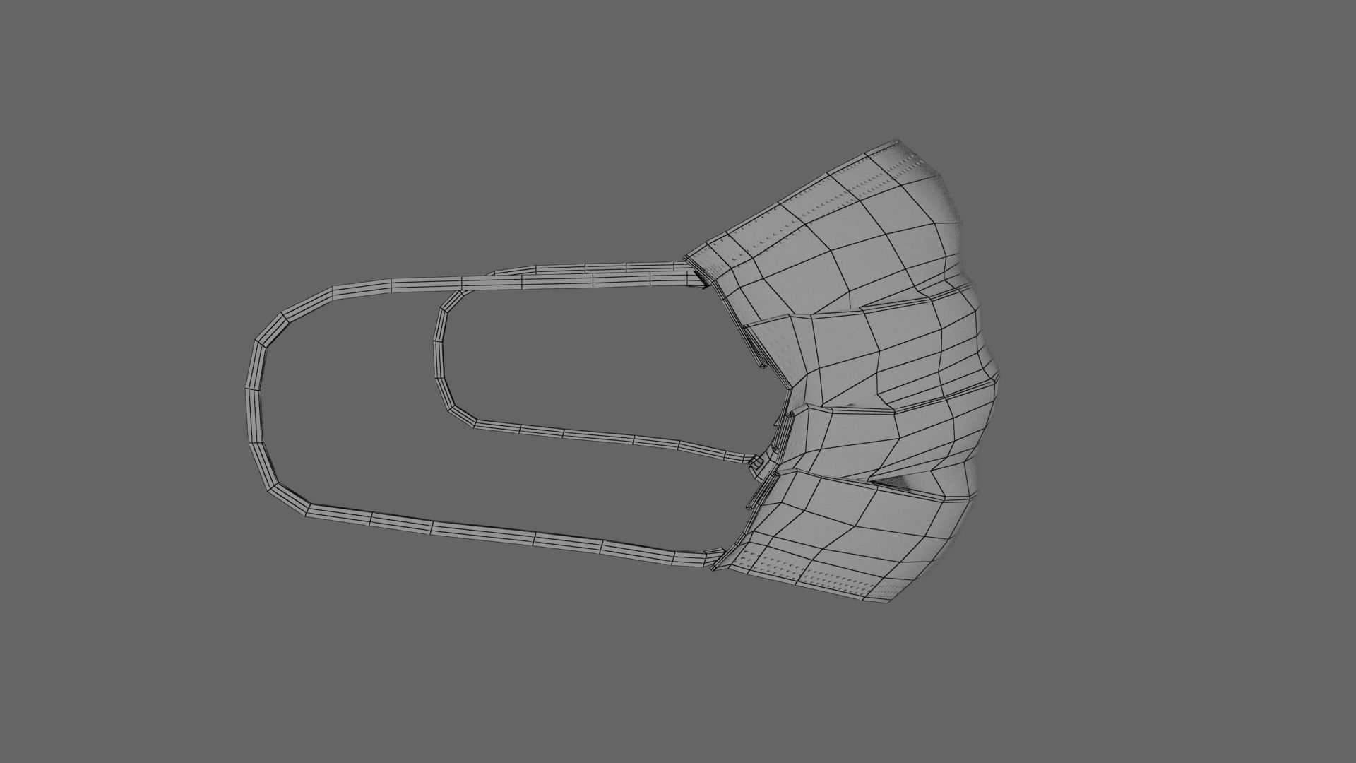 Medical Mask Low-poly 3D model_23
