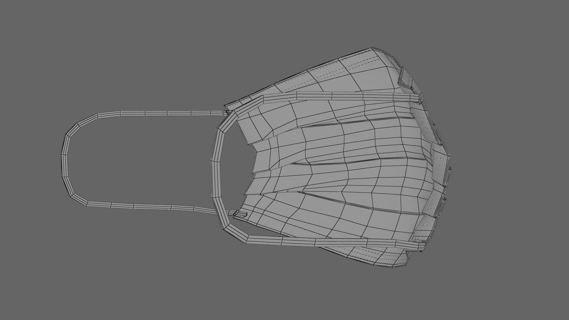 Medical Mask Low-poly 3D model_40