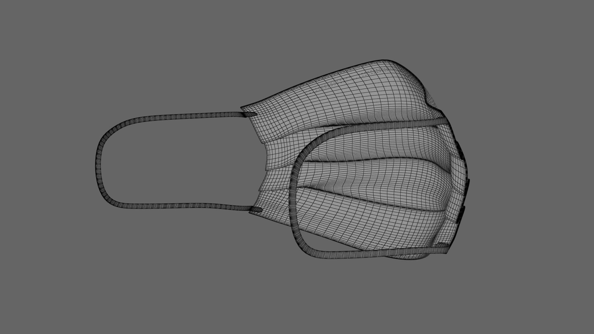 Medical Mask Low-poly 3D model_35